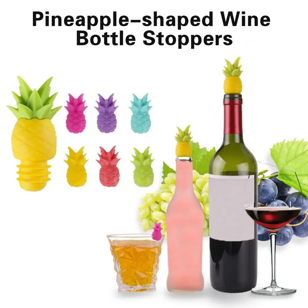 7Pcs Wine Stoppers Creative Shape Reusable Leakproof Decorat