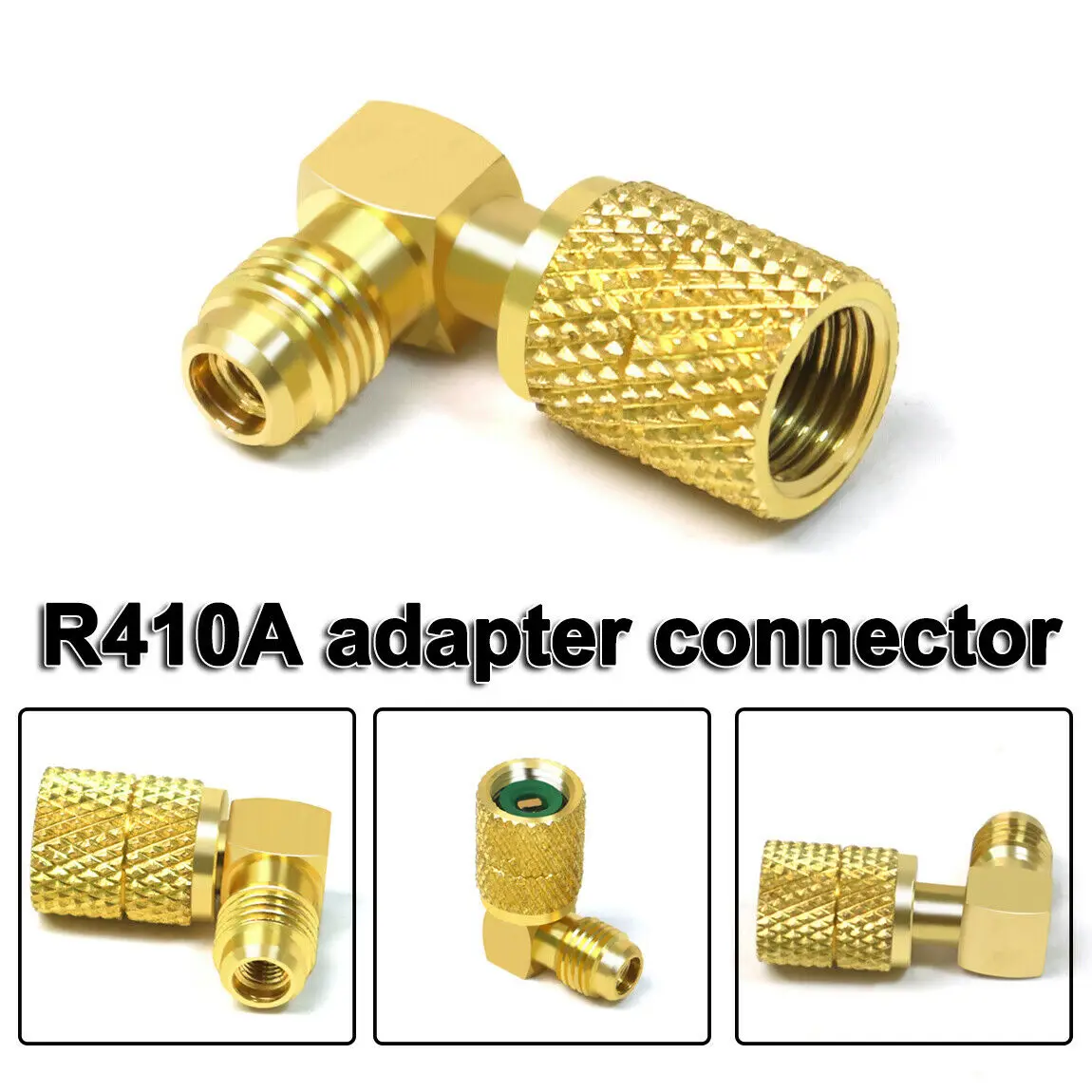 

R410A Adapter Connector 1/4SAE To 5/16SAE With Movable Head Air Conditioning Adapter Quick Couplers Air Conditioning Service