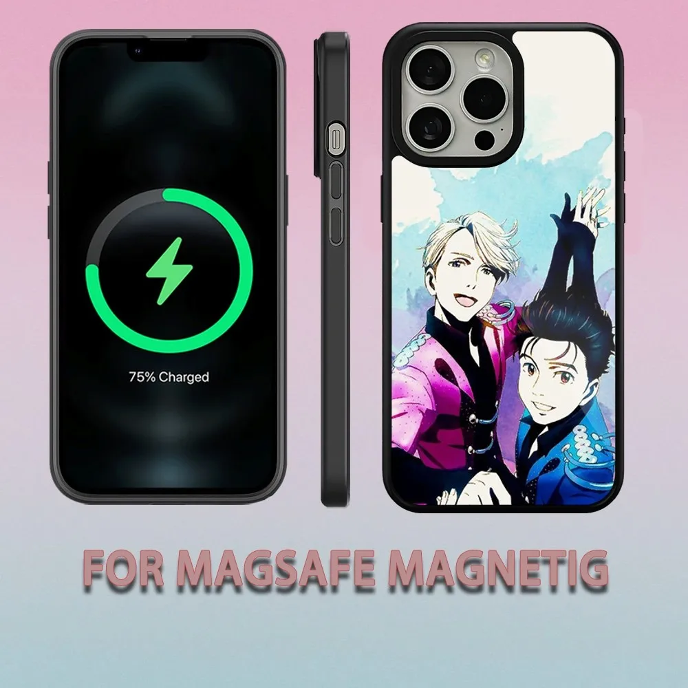 Yuri на lce чехол для телефона iPhone 15 14 13 12 11 Pro Max Plus Magsafe Магнитный беспроводной