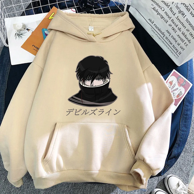 

Devils line Printing Hoodie Women Sweatshirt Autumn Long Sleeve Female Hooded Pullovers Vintage Sweatshirts Tops Streetwear