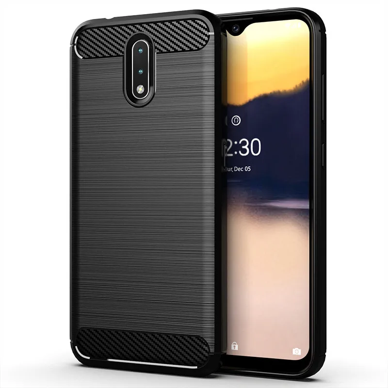 

Silicone Case for Nokia 2.3 Luxury Carbon Fiber Case for nokia 2.3 Matte ShockProof Phone Back Cover Coque Fundas