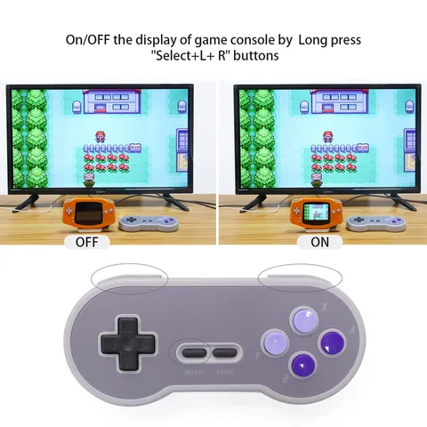 Hispeedido 720x480 ретро пиксель IPS ЖК-дисплей с поддержкой Bluetooth беспроводной контроллер HDMI Bluetooth док-станция комплект для Game Boy Advance