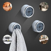 push in tea towel holder handle hook chrome plated self adhesive kitchen cloth clip bathroom wall rack washing cloth rag hook