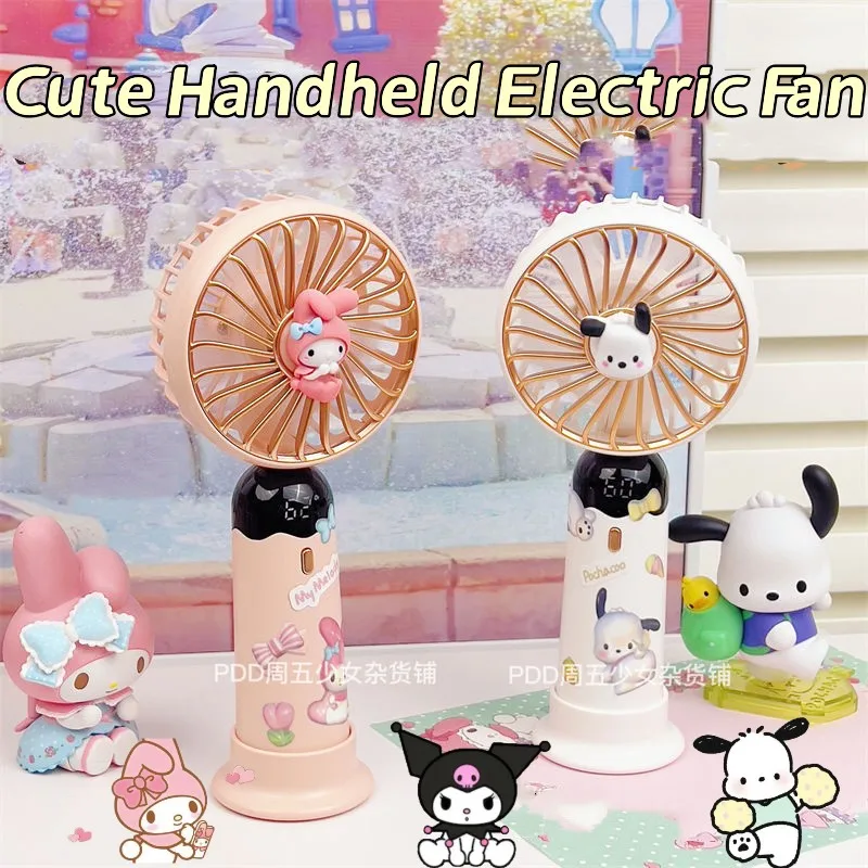 

3 стиля Hellokitty Melody Kuromi мультяшный многофункциональный электрический вентилятор Kawaii охлаждающий освежающий артефакт милый Настольный Декор