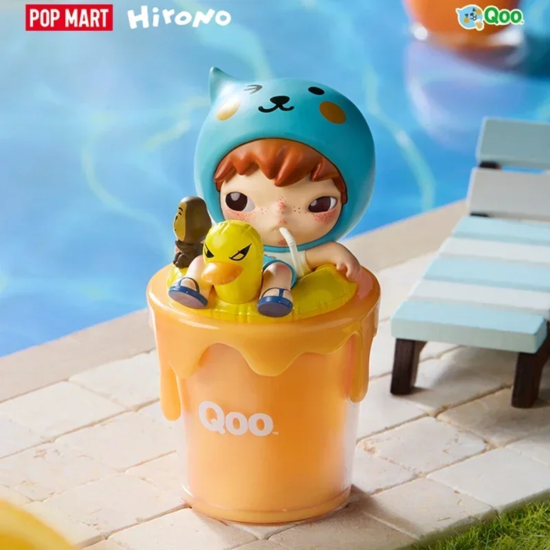 Фото POPMART Hirono X Qoo: Серия «Румянец после напитка» — Модные коллекционные игрушки-сюрпризы, загадочные коробки, милые фигурки, подарок-сюрприз №2