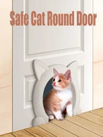 cat door access direction controllable toy for dog hole access training cat kitten abs round small pet gate door pets supplies
