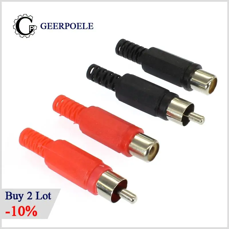 100 pcs Connector 50V 0.5A Audio Connectors Female / Male Cold Pressure Socket Welding Jack Electric Adapter DIY