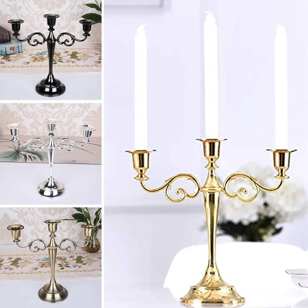 1 шт. Свадебный домашний декор 3 ручки металлические подсвечники металлический