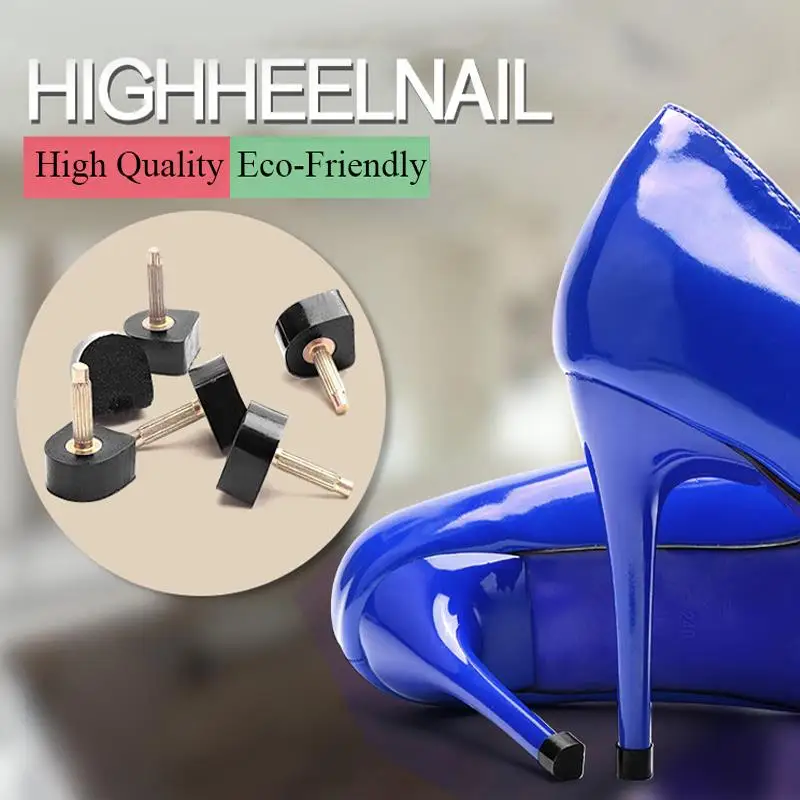 

1 Pair Woman High Heels Shoe Covers Square TPU Material Soft Damping Heel Protector Silencer Non-slip Heel Protector