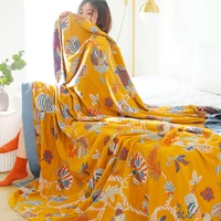 100 cotton gauze leisure blanket for beds decor sofa towel summer cool quilt soft nap blanket and throws sheet double thin