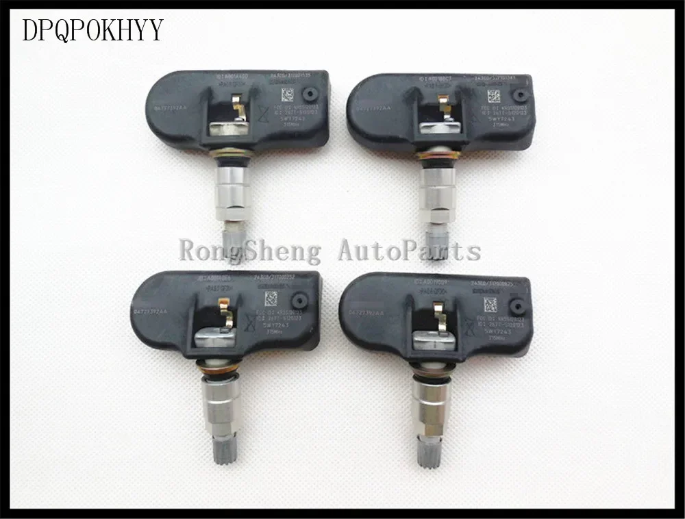 Фото Комплект из 4 новых оригинальных датчиков давления в шинах DPQPOKHYY (OEM 04727392AA) для Chrysler, подлинные MOPAR 5127335AF №1