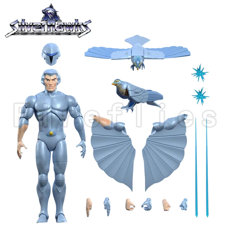 

7-дюймовая экшн-фигурка Super7 Silverhawks Wave 1 Quicksilver аниме модель для подарка Бесплатная доставка