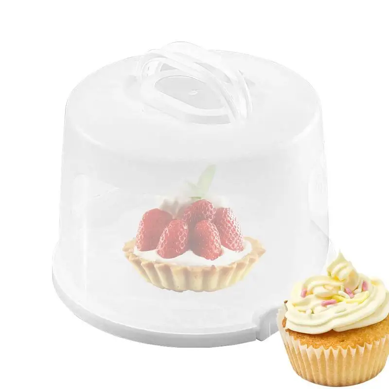 

Портативная подставка для кексов, прозрачный Круглый акриловый контейнер для кексов, подставка для кексов и переноска для тортов, подставка для хранения десертов