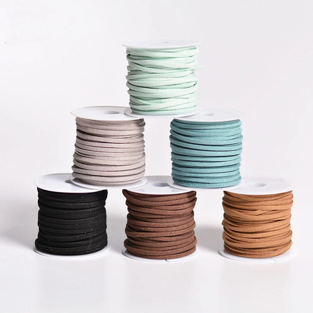 

Cordsuede String Rope Bracelet Faux Beading Diy Ribbon Flat Sided Double Artificial Lace Microfiber Cowhide Thread Craft Cords
