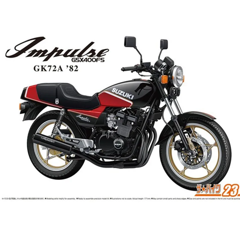 

Model Assembly Kit 1/12 Suzuki Motorcycle GK72A GSX400FS Impulse '82 06376