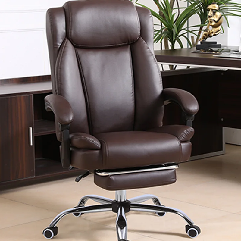 

Hot Selling High Quality Synthetic Leather Ergonomic Swivel Living Room Mid Back Swivel Furniture Office Chair