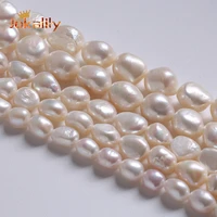 top natural freshwater cultured white pearls beads irregular shape punch loose beads for jewelry making diy necklaces bracelets