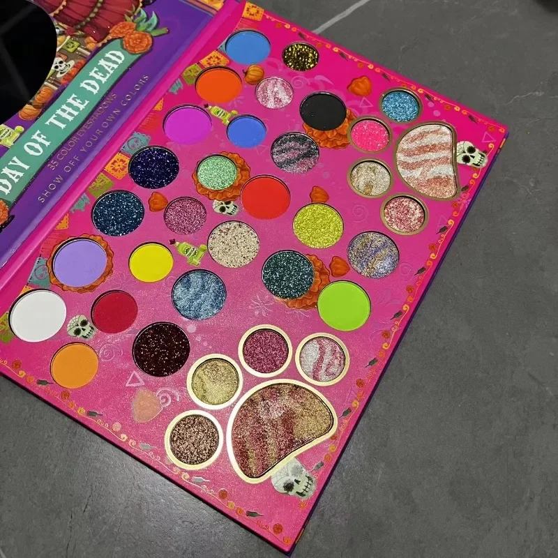 Тени для век с черепом Шиммер матовые блестящие тени цветные сценические на