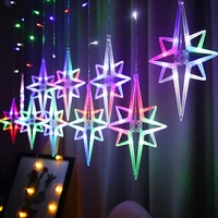 220v polaris lamp led string lights christmas decorations for home room curtains fairy garland navidad natal decor new year 2021