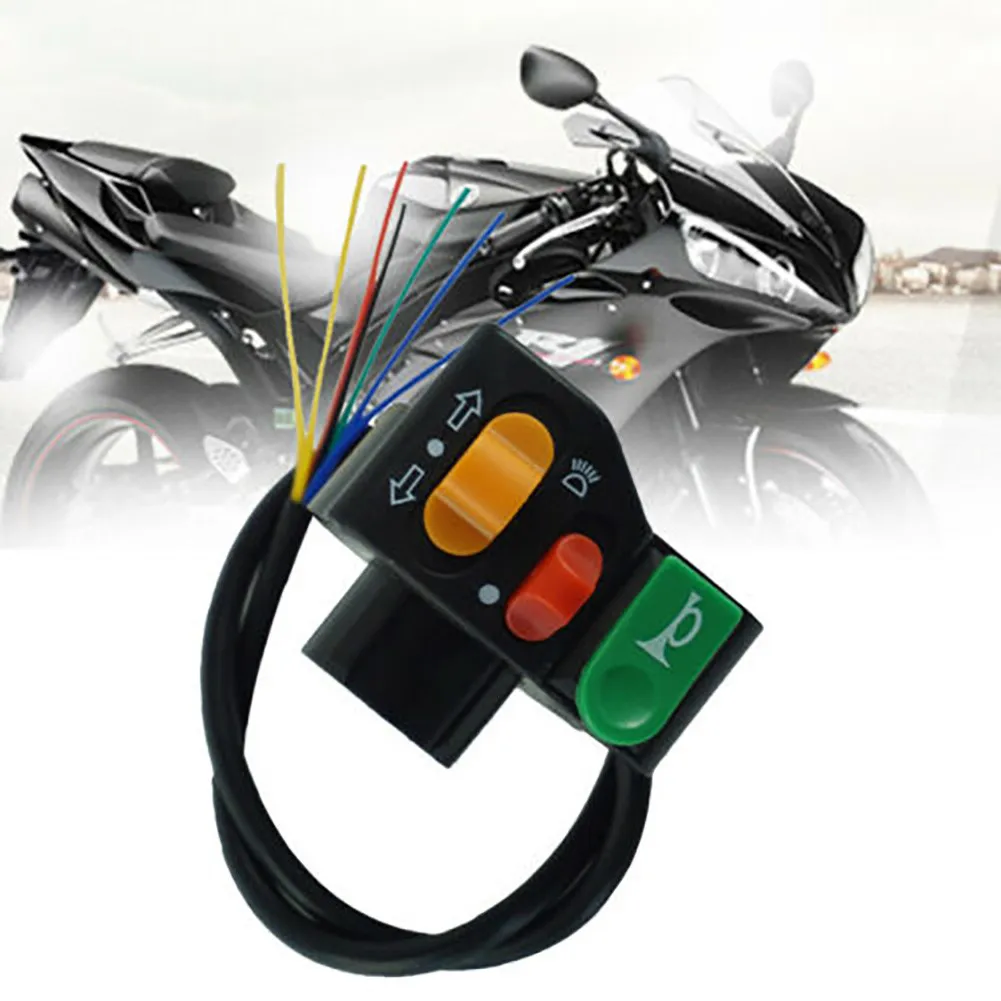 

HeadlightsTurn Signal Lights/Horn 3 In 1 Universal Auto ON-OFF Switch Motorcycle Scooter Dirt ATV Handlebar Switch