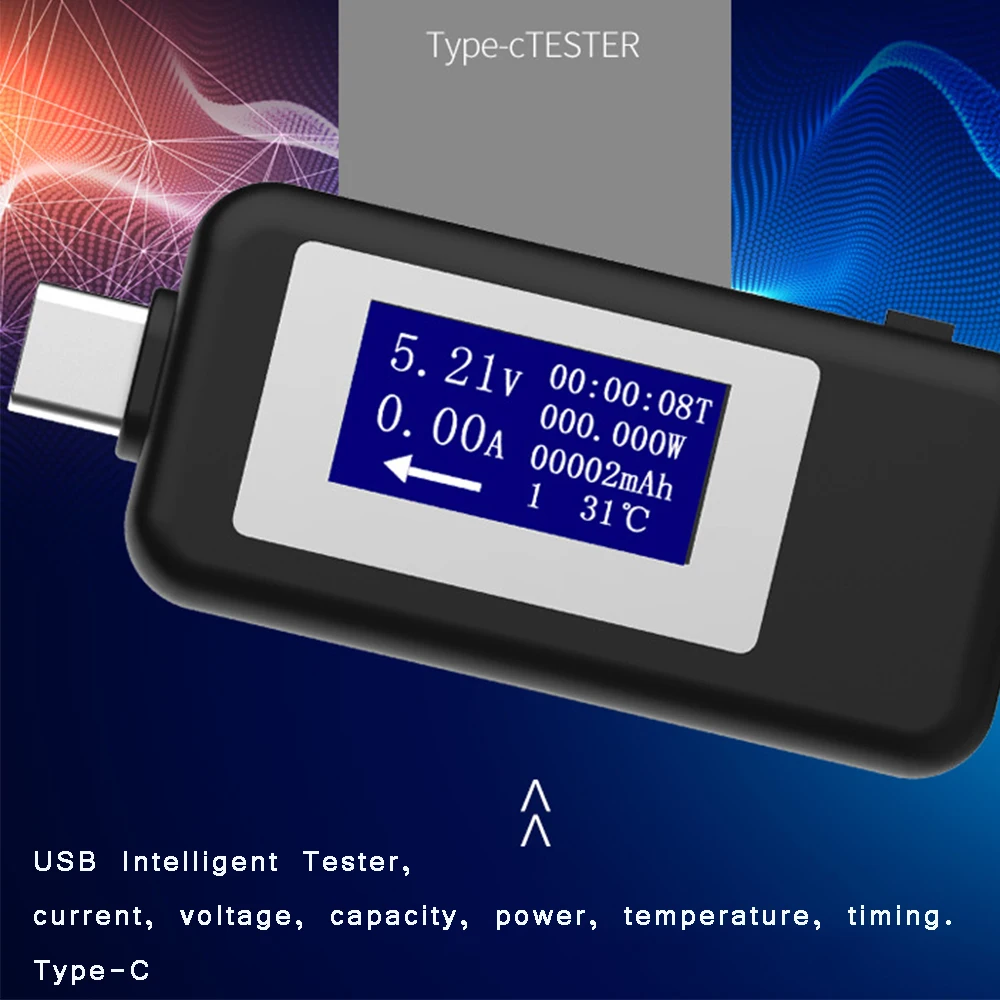 

LCD Display Micro USB Charger Battery Capacity Voltage Current Tester Meter Detector