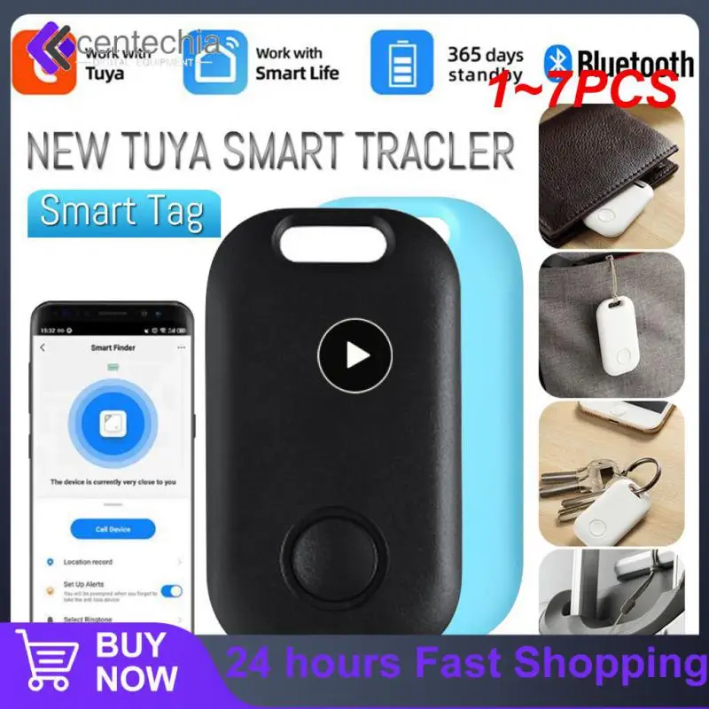 

1 ~ 7 шт. смарт-метка Tuya, мини-GPS-трекер, сумка для ключей, детский домашний питомец, устройство поиска, запись местоположения, Беспроводная сигнализация против потери