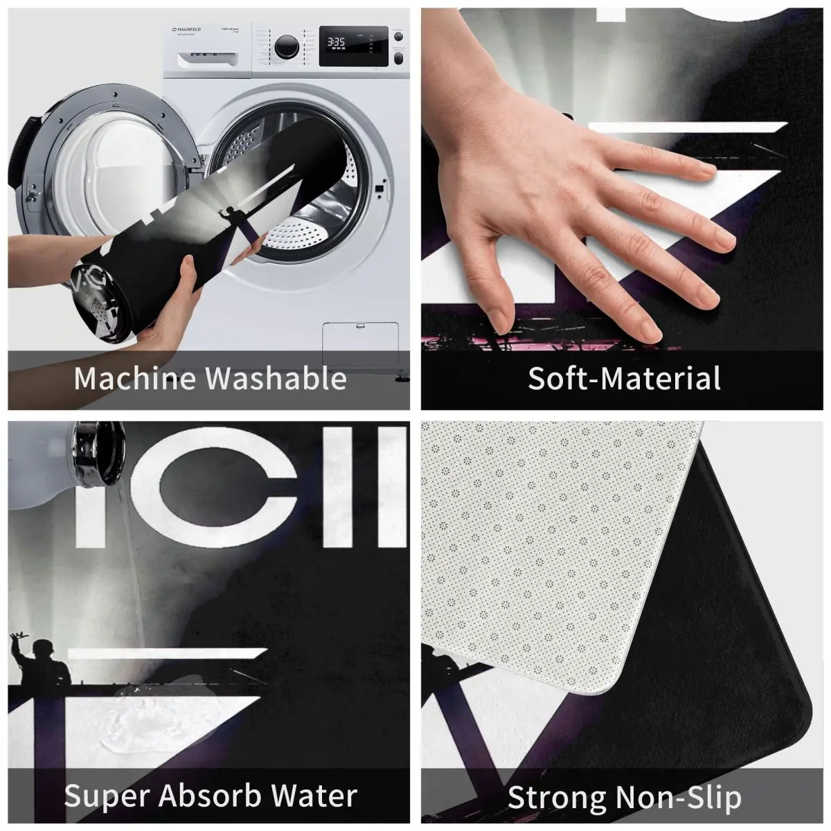 Новый популярный Dj Avicii мужской ковер 40x60 см полиэстеровые коврики в стиле ретро