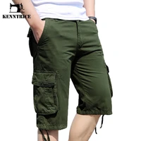 kenntrice 2022 summer men casual shorts fashion 100 cotton streetwear cargo pants multiple pockets military trousers capris