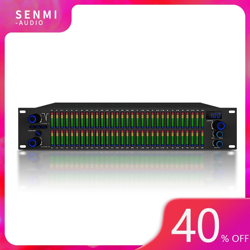 

Audio Equipment Professional With Digital Display Screen Led Light Power Interface Bass Output Interface For Stage Performance