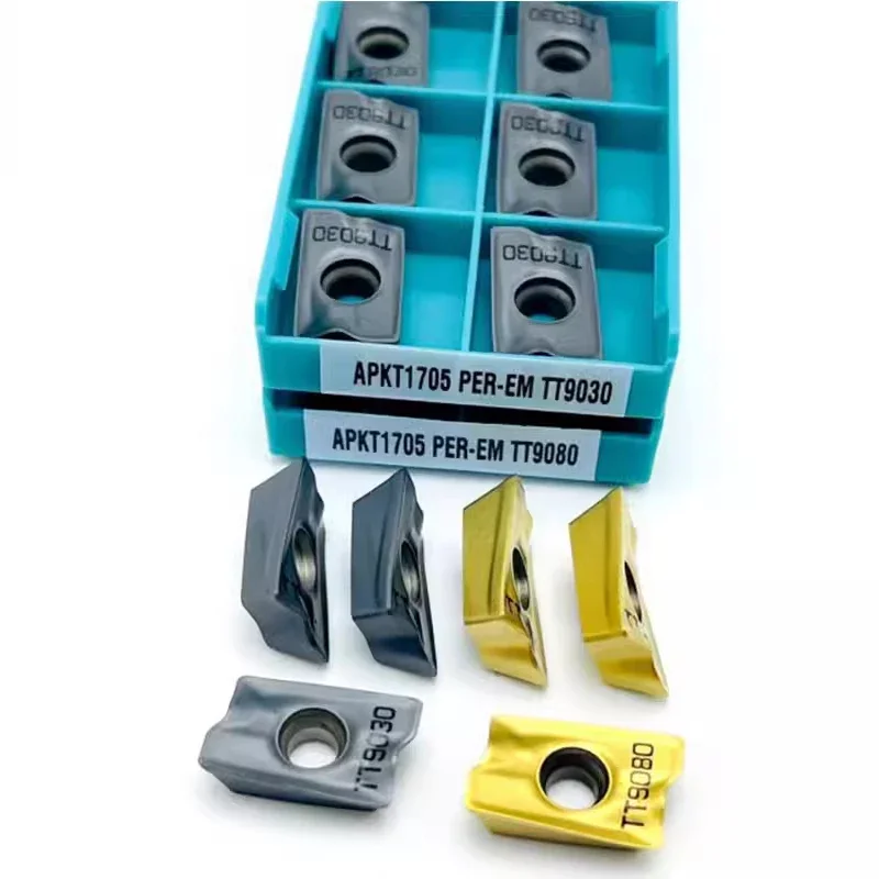 10 шт. TaeguTec APKT APKT09T3PER APKT09T308R APKT1204PER APKT1705PER EM TT9080 TT9030 Токарные станки с ЧПУ Твердосплавные фрезерные вставки (art.: 3920ccbfb9add) - 3920ccbfb9add