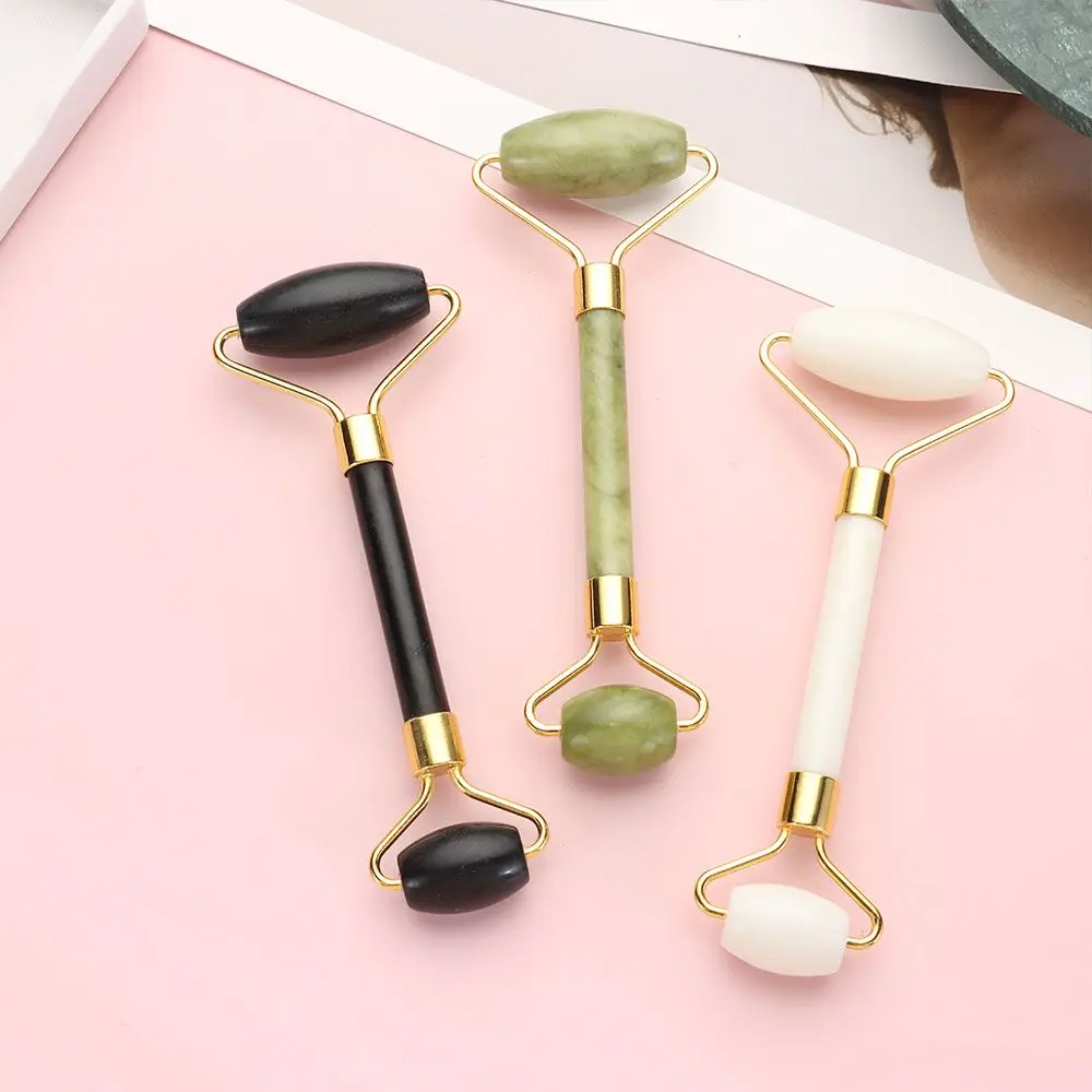 

Natural Scraper Beauty Massage Tool Face Lifting Jade Stone Natural Quartz Massager Roller Gua Sha Set Jade Roller