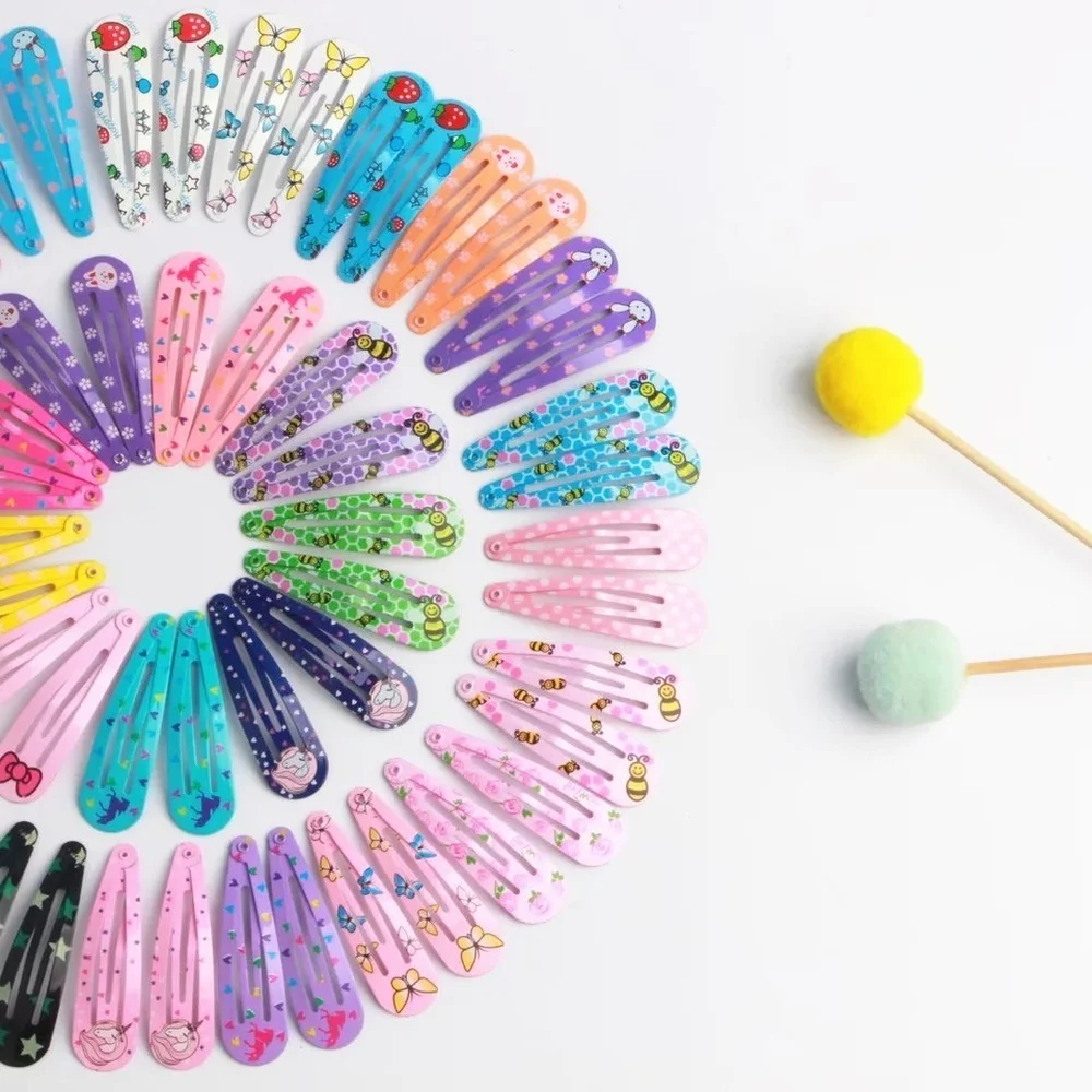 

20/30/40/Pcs wholesale Clip Candy Color Dripping Korea Cute Cartoon Girl Headdress Hair Clip Hair accessories for women Hairpin