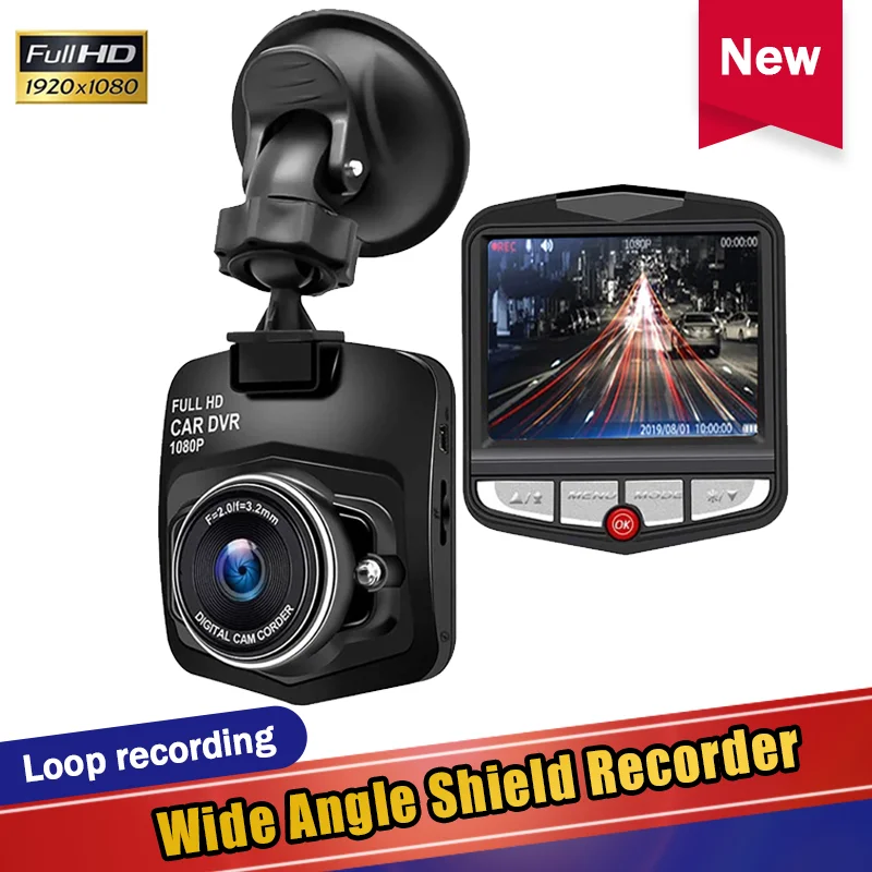 

Car DVR Dashcam 2.4 Inch Dash Camera HD 1080P Video Recorder Night Vision Loop Recording Wide Angle Motion Detection Registrar
