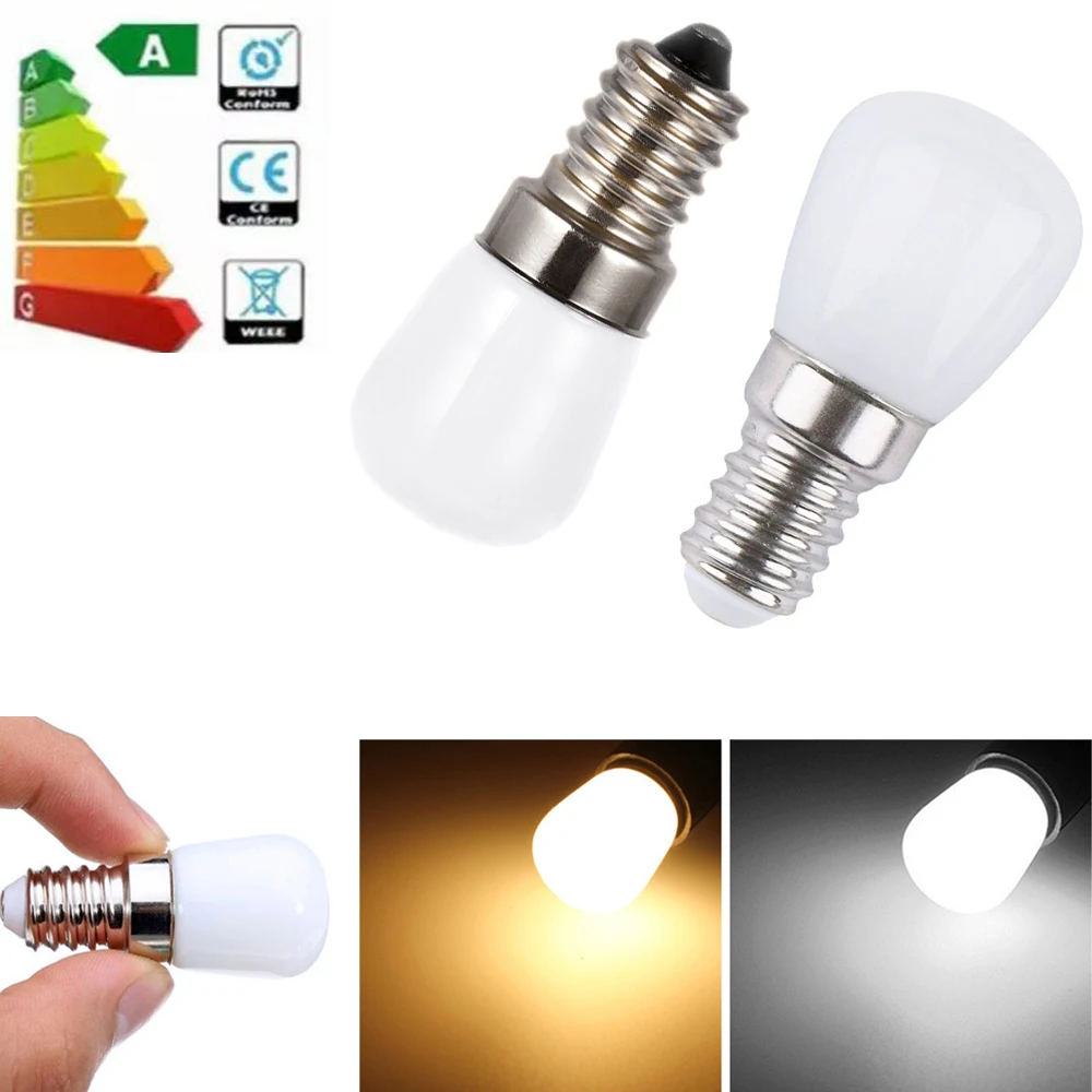 Лампа для холодильника 2 Вт E14 E12 T22 220 В 110 12 24 2835 SMD
