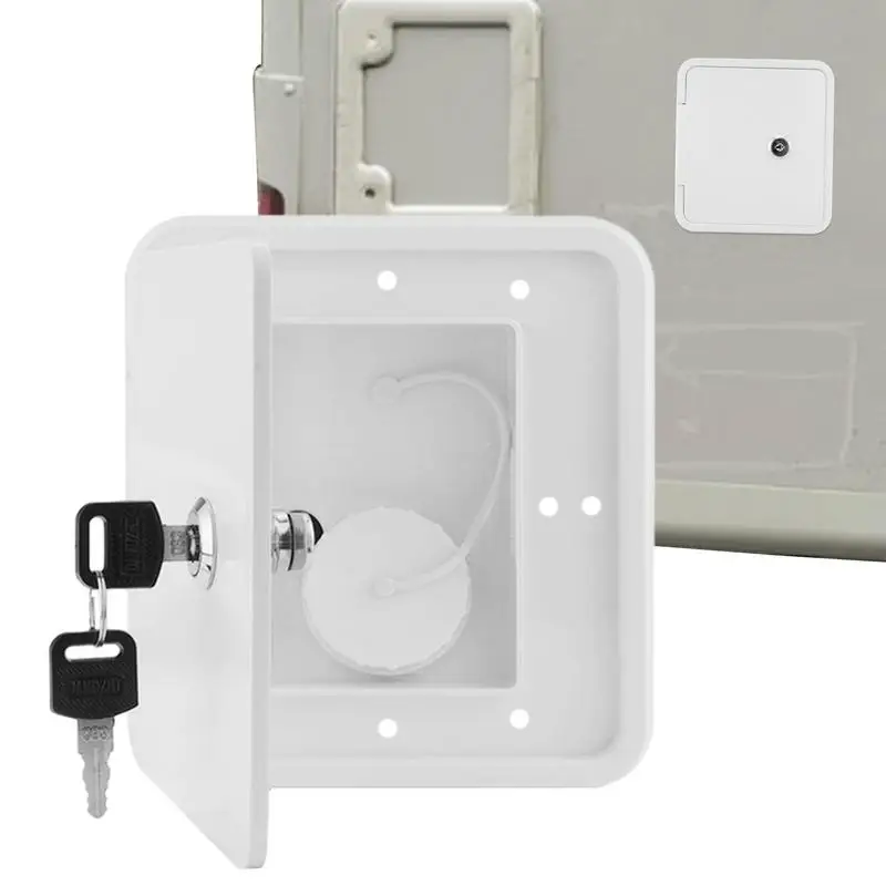 

Крышка для впускного люка RV Gravity, Квадратная Белая Крышка люка, впускной водяной клапан с винтами, универсальная крышка для водяного люка RV