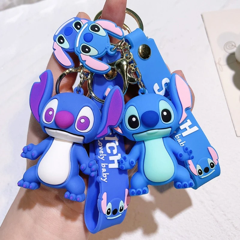 

Stitch Disney Toys Anime Figures Keychain Lilo & Stitch Cartoon Kawaii Doll Keyring Ornament Key Chain Kids Toys Christmas Gifts