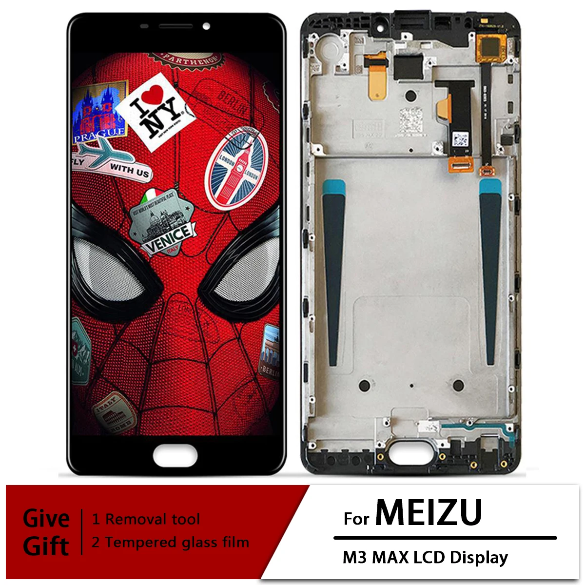 ЖК-дисплей с сенсорным экраном и дигитайзером в сборе для MEIZU M3 MAX 6 0 дюйма M3MAX