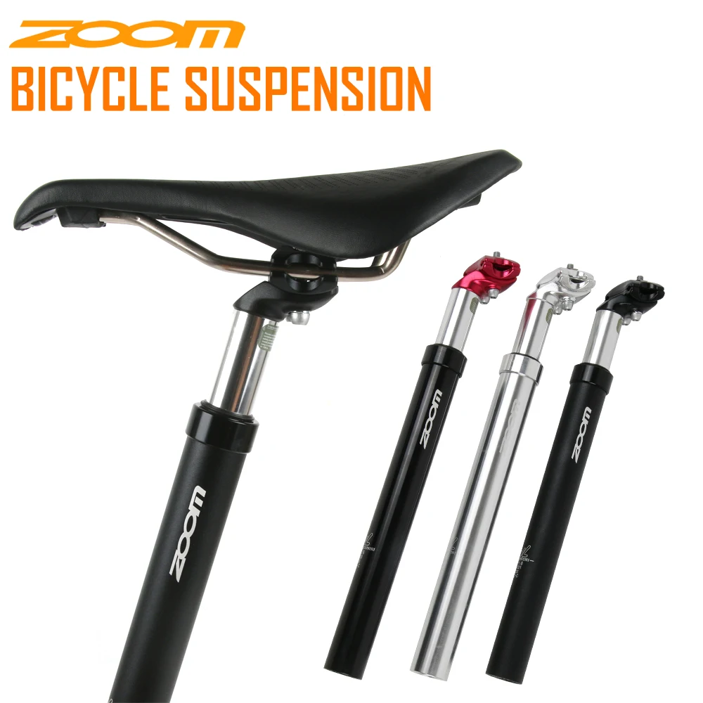 ZOOM Bike Suspension Seatpost 25.4 27.2 28.6 30.1 30.4 30.9 31.6 33.9 Mountain Shock Absorber Damping Alu MTB Bicycle Seat Post