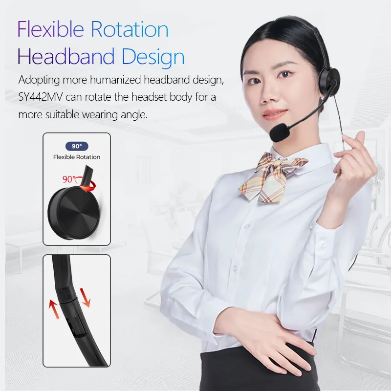 

Portable Wired Usb Headset Noise-cancelling Call Center Headset With Microphone Easy Volume Adjustment Traffic Headset Universal