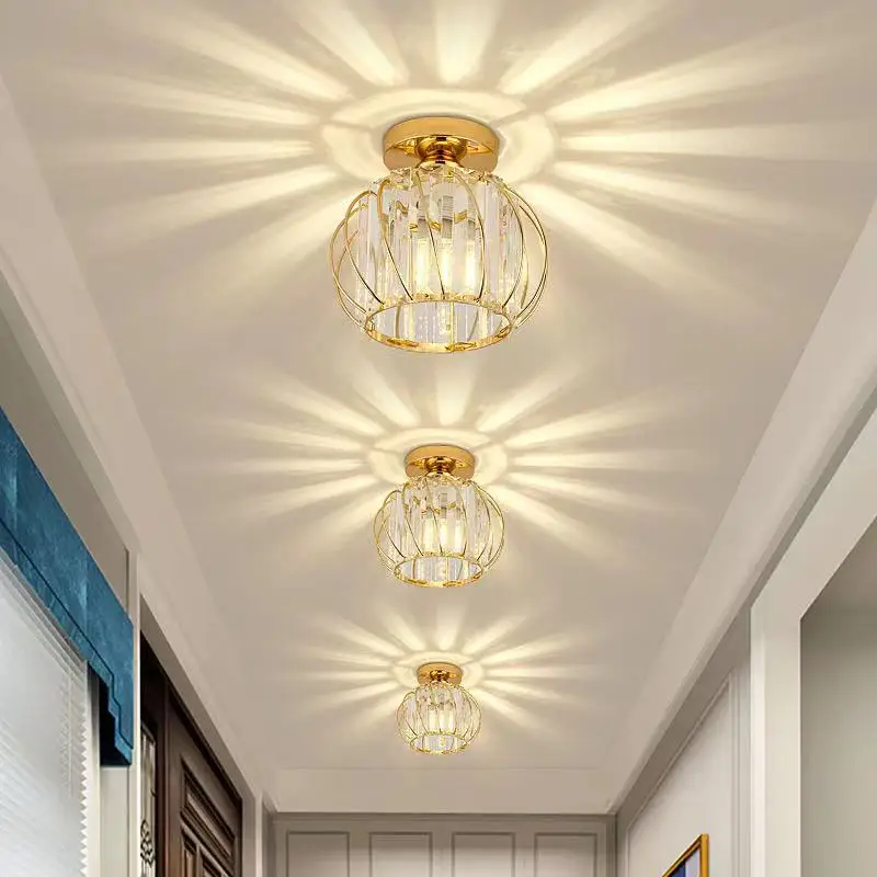 

Modern LED crystal chandelier, ceiling lamp in corridor, ceiling lamp in bedroom, kitchen balcony, living room, LED lighting