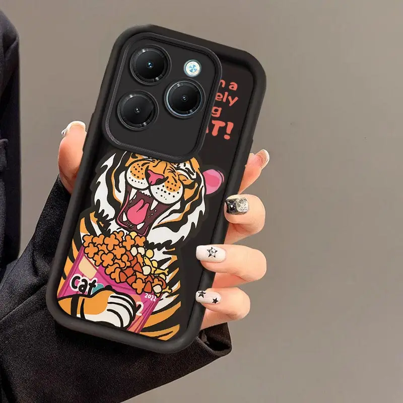 Силиконовый чехол для телефона Hot40 CatTigers Infinix Hot 30i 30 Play 20 S 20i 12 11Play 10 9 8 Smart 7 6