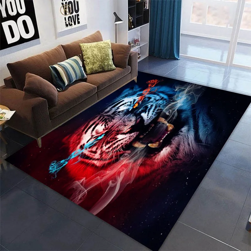 

Волшебные тигровые 3D Нескользящие коврики и коврики для дома, гостиной, мягкие фланелевые напольные коврики для мальчиков