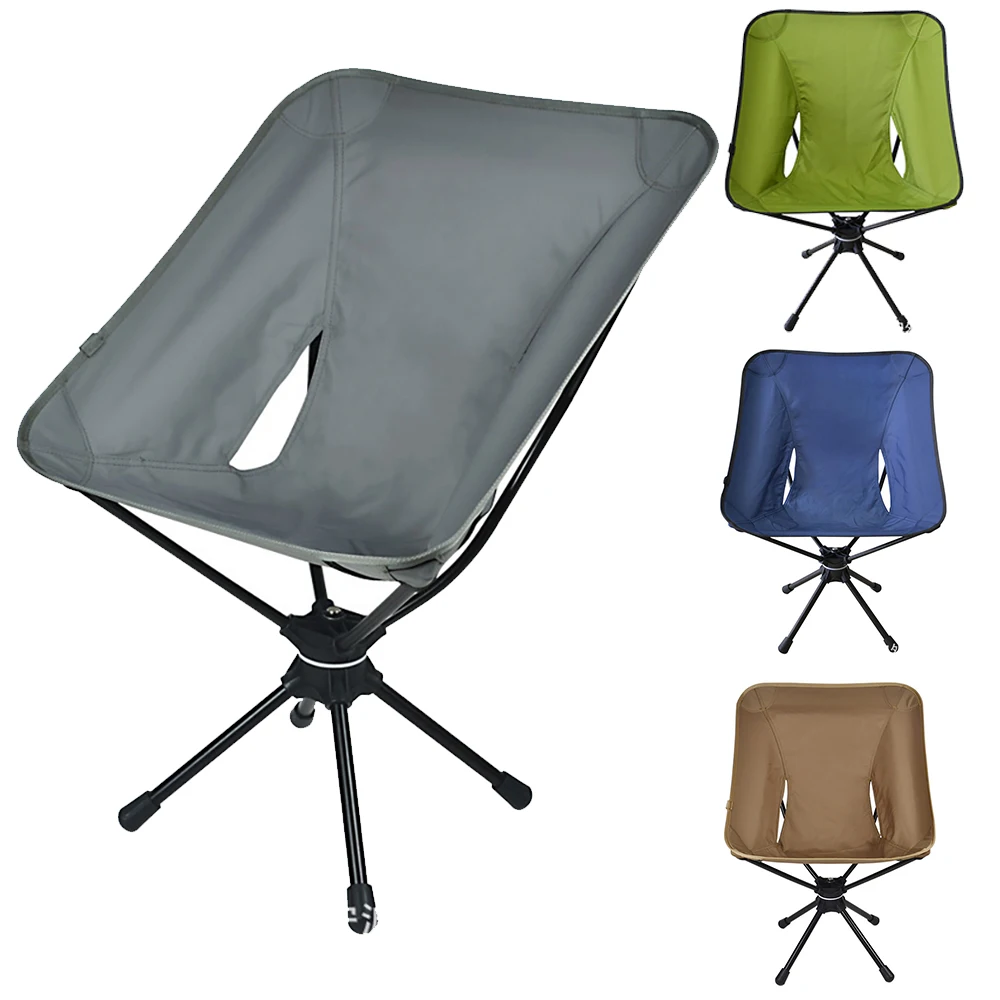 

Swivel Chairs Picnic Beach Fishing Folding Chair Outdoor Backpacking Lightweight Chair with Carry Bag for Camping Hiking