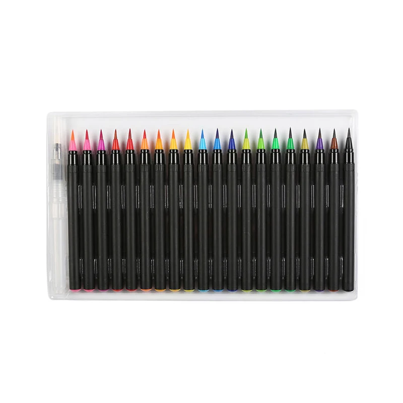 

20 Color Premium Painting Soft Brush Pen Set Watercolor Markers Pen Effect Best For Coloring Books Manga Comic Calligraphy