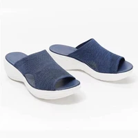 summer new slippers for women fashion breathable comfort casual platform snadals woman wedges plus size 43 roman slippers women
