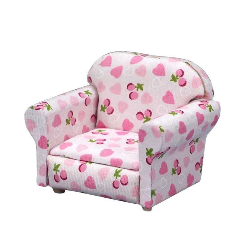 

Hot Sale 1/12 Dollhouse Miniature Sofa Living Room Furniture For Kids Gift Simulation Sofa Pretend Play Toy