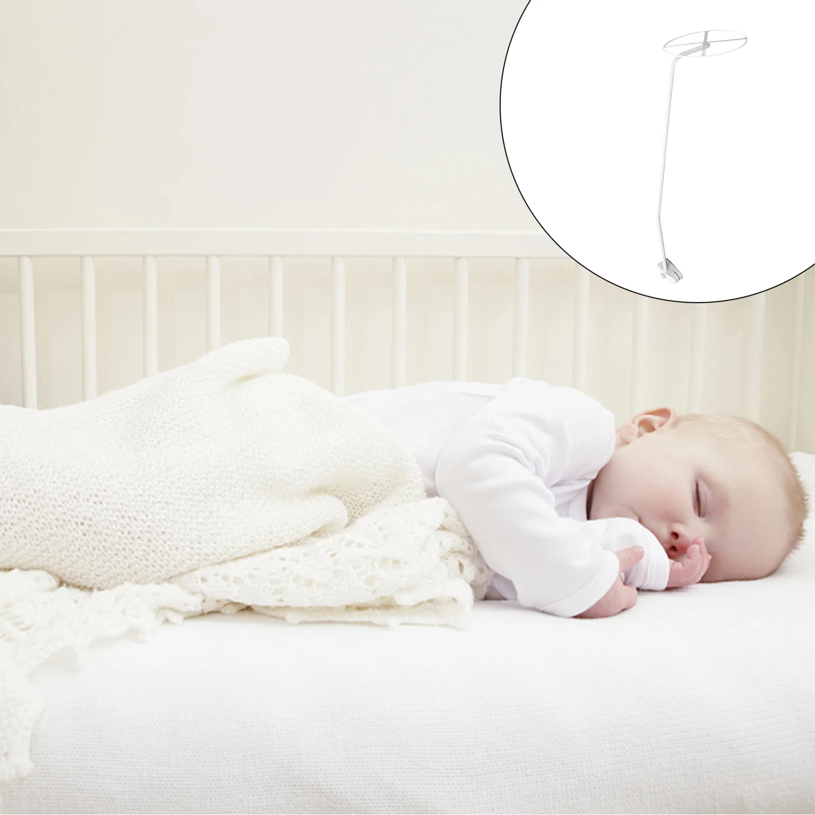 S Mosquito Net Bracket Mounting Bedstead White Steel Pipe Baby