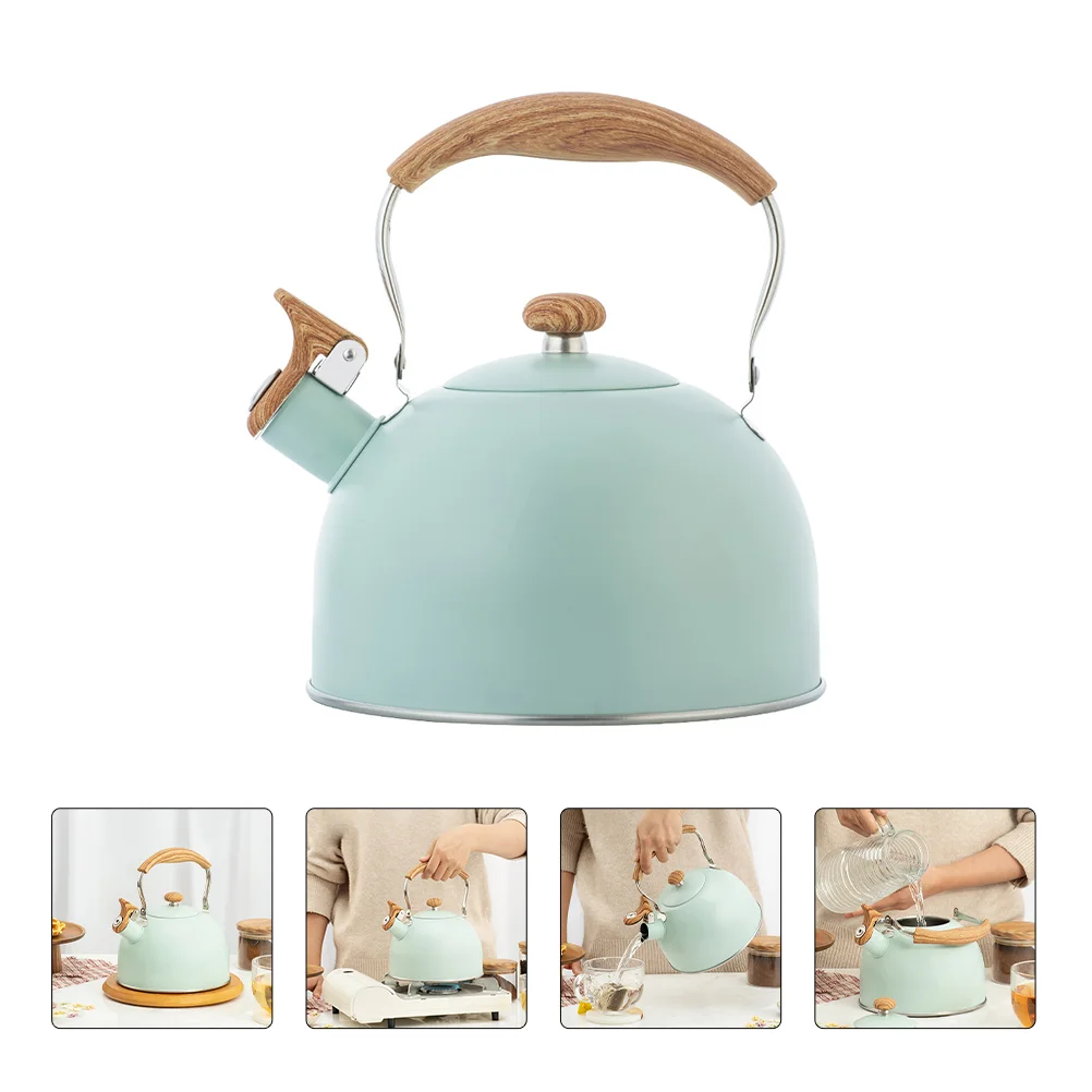 

Kettle Tea Whistling Steel Stove Teapot Stainless Stovetop Pot Water Gas Teakettle Boiling Coffee Kettles Whistle Hot Large Pots