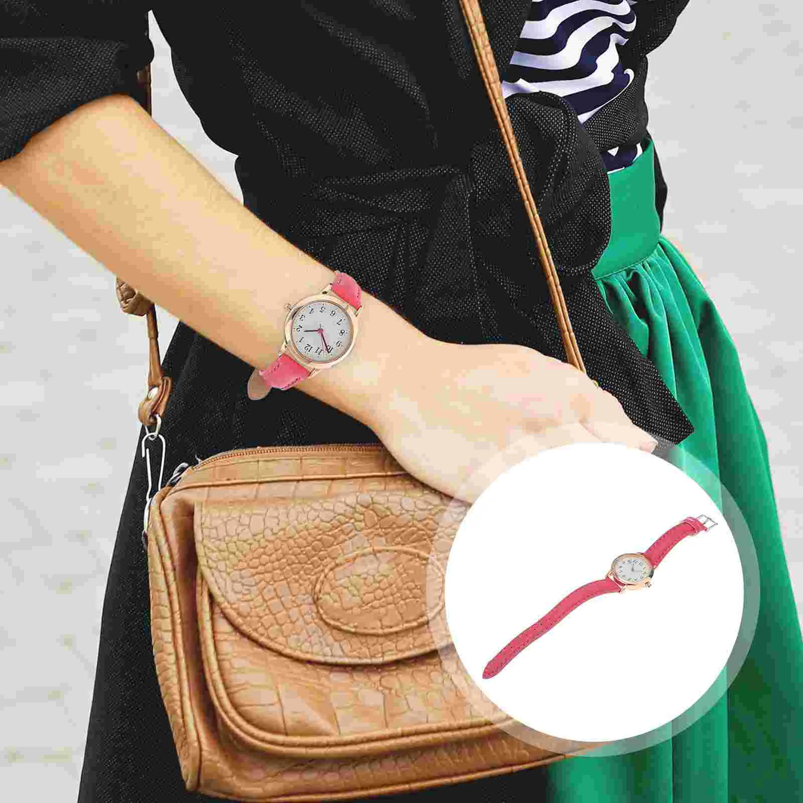 Модные женские часы из искусственной кожи с ремешком повседневные наручные