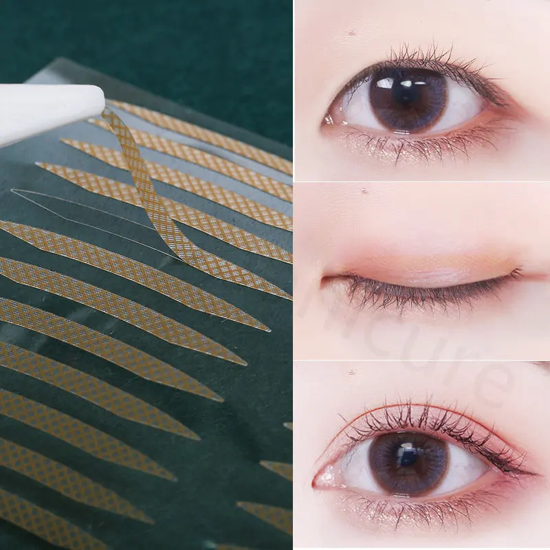 

Double Eyelid Paste Olive-shaped Mesh Natural Invisible Swollen Eye Bubbles Special Non-marking Breathable Skin Color